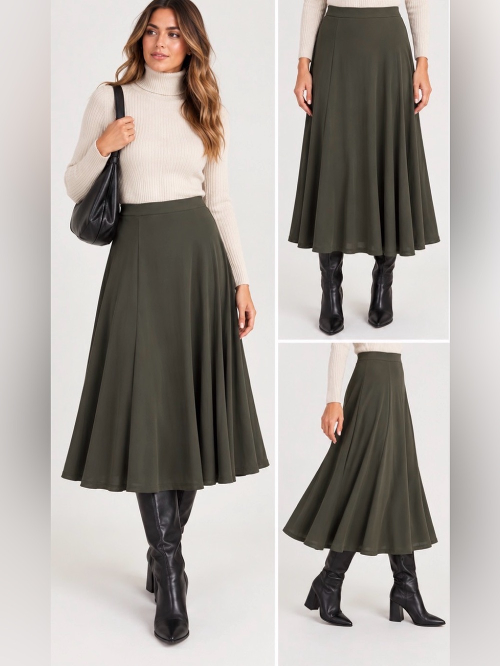Tilley Performance Midi Skirt Olive Green M/M